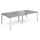 Adapt 1200mm Deep | 4 Person Back to Back Bench Desk